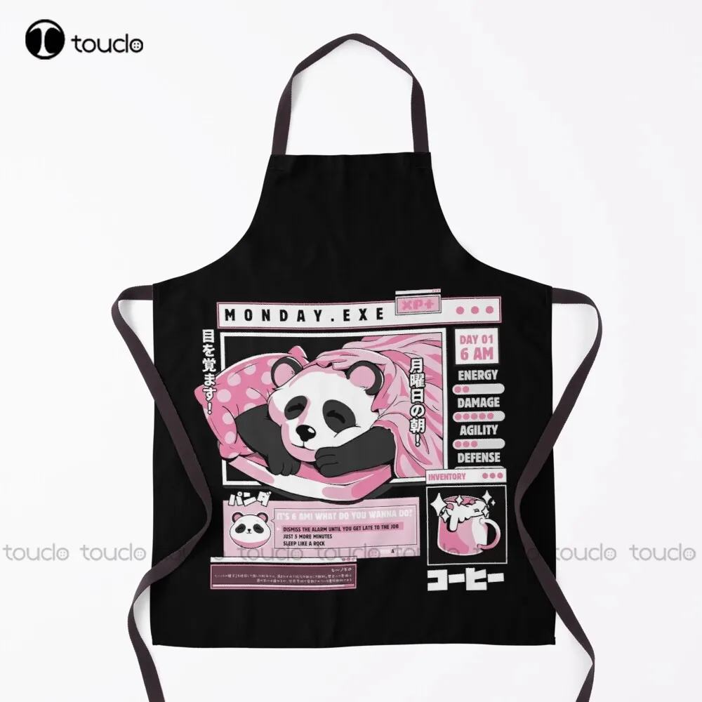 

New Monday.Exe Apron Garden Kitchen Household Cleaning Personalized Custom Apron For Women Men Unisex Adult