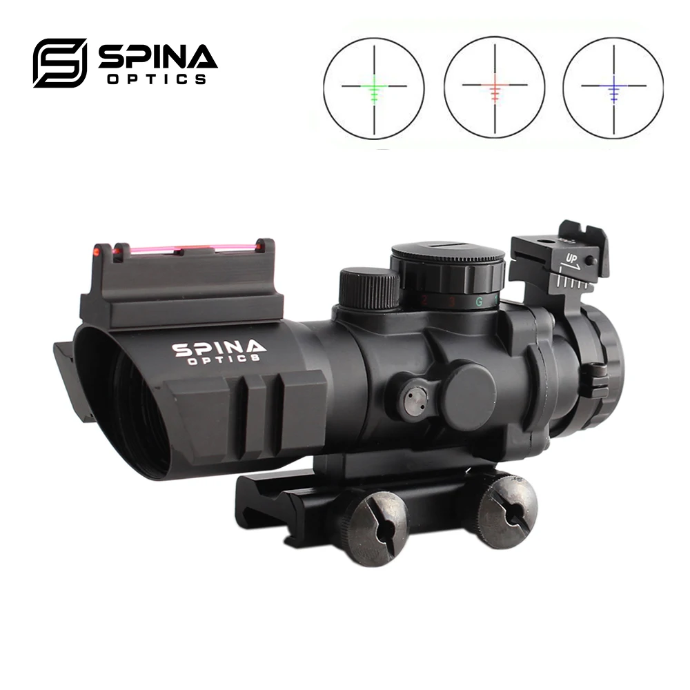 Прицел с красной точкой Acog 4x32 тактический оптический прицел прицельная сетка RGB