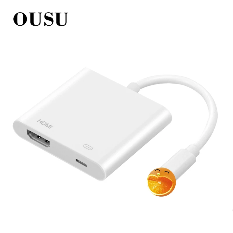 OUSU 4 K Мини AUX hdmi кабель адаптер для iphone Lighting HDMI сплиттер аудиокабель конвертер