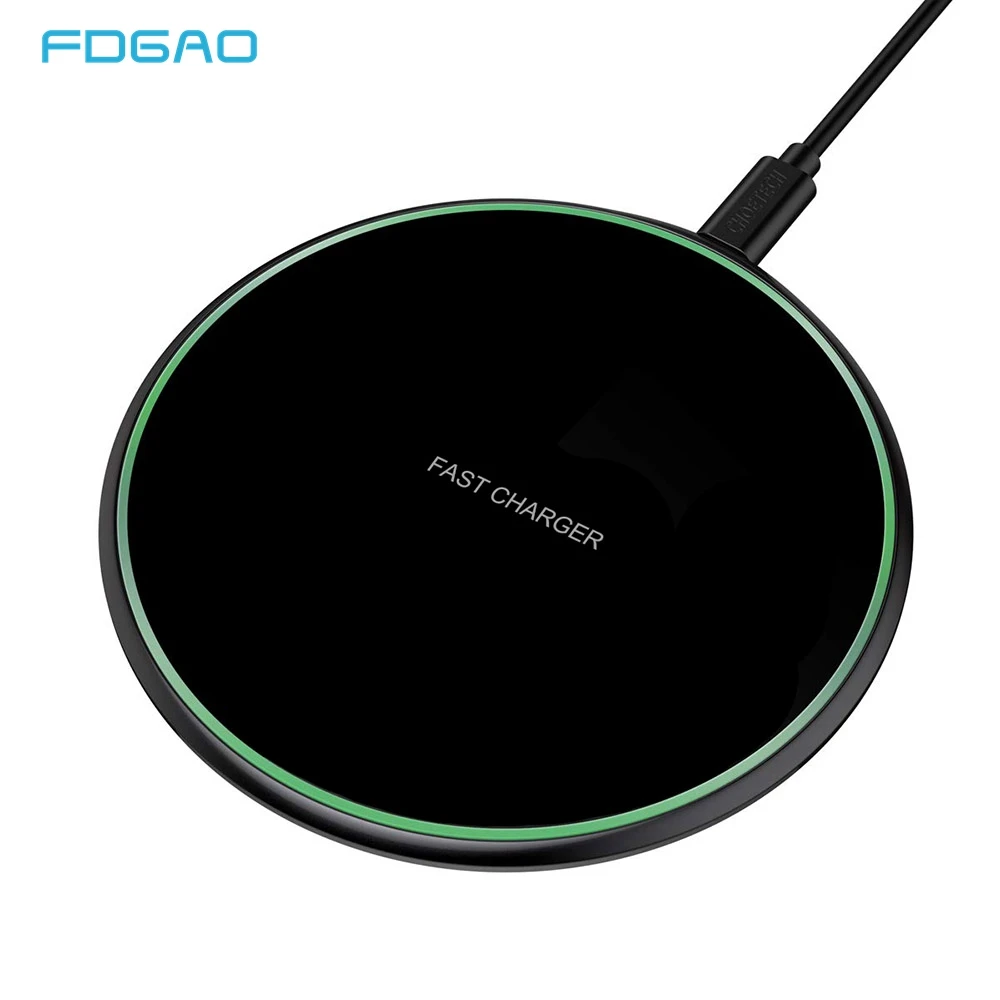 FDGAO USB-C 15W Wireless Charger Fast Charging Pad For iPhone 11 XS XR X 8 Airpods 10W Qi Charge for Samsung S10 S9 S8 Note 10 9