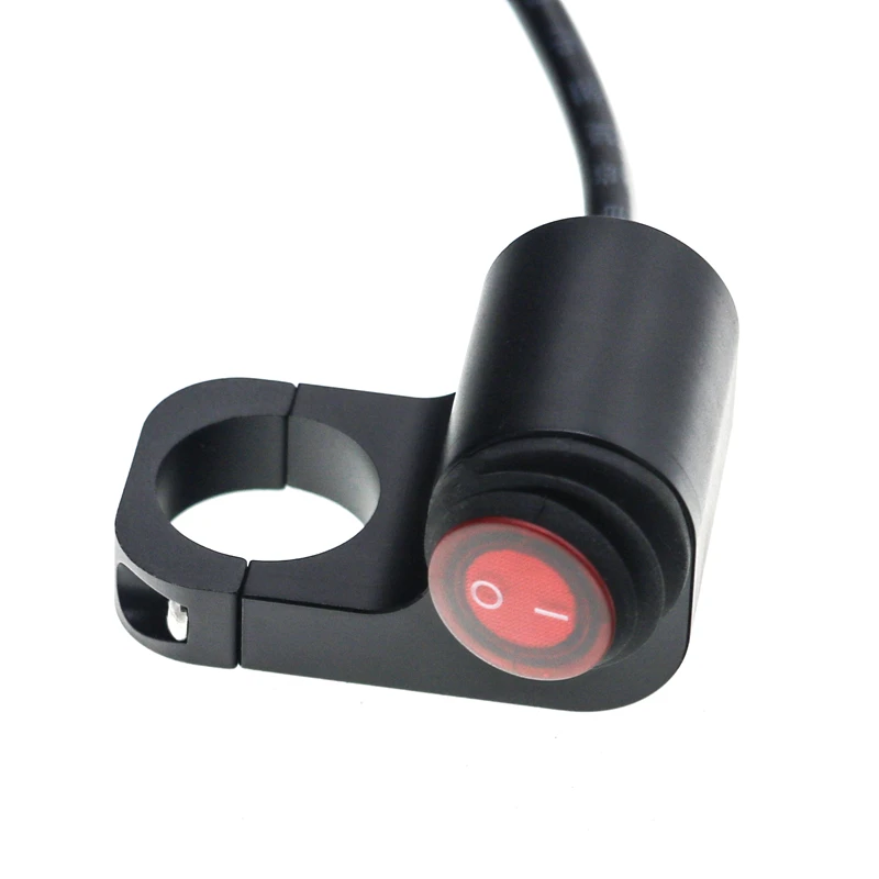 

MoFlyeer Переключатель на руле ATV Переключатель света на руле 12 В Алюминиевый сплав с ЧПУ со светодиодной кнопкой Водонепроницаемые переключатели