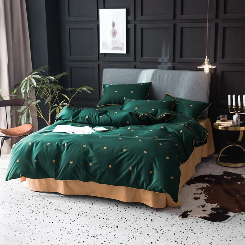 OLOEY 100% хлопок комплекты постельного белья роскошный пододеяльник King queen размер