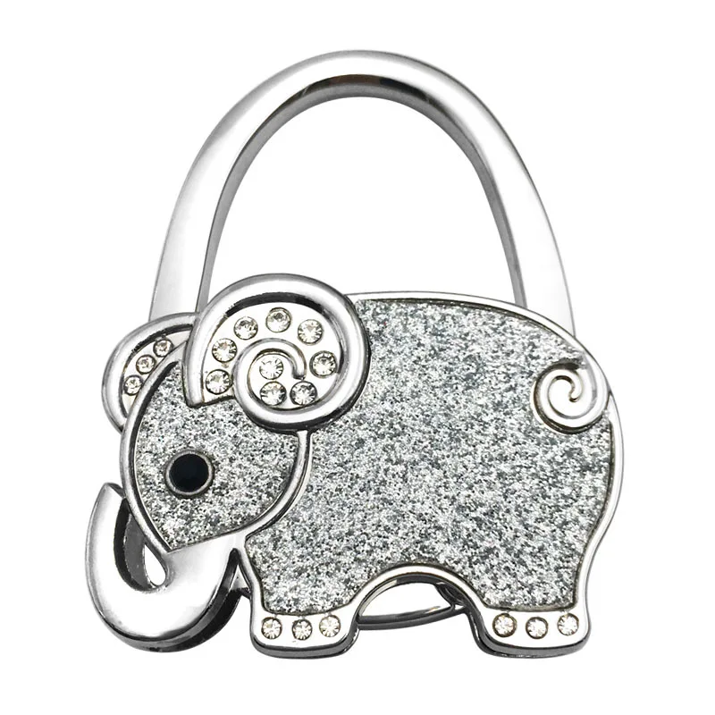 

Folding Bag Hanger Hook Holder Durable Table Door Bag Hook Holder Metal Elephant Shape Handbags Wall Hanger Accessories
