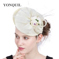 ladies fancy races wedding hats fascinators headband flower bridal headpieces with flowers party imitation sinamay hats