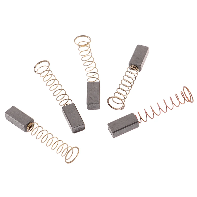 

5Pcs Good Quality Carbon Brushes Wire Leads Generator Generic Electric Motor Brush Replacement 4.5 X 6.5 X 20mm