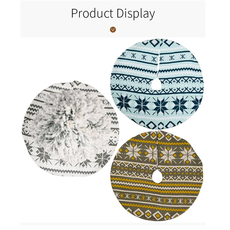 

Christmas Tree Skirt Decor Round New Year Decorations Xmas Trees Decor Small Size