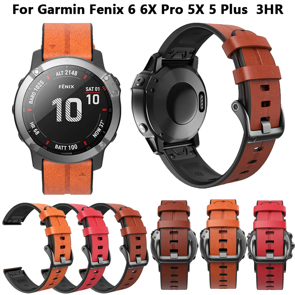

22 26mm Smart Watch Band For Garmin Fenix 6 6X 5X 5 3 3HR Forerunner 935 945 Mk1 Quick Release Strap Silicone Wristband Bracelet