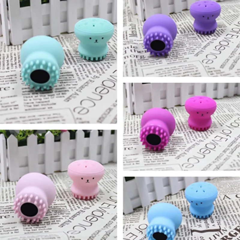 

A Silicone Octopus Facial Brush Soft Face Scrub Washing Brush Face Deep Cleansing Brush Pore Cleaner Beauty Instrument Clean