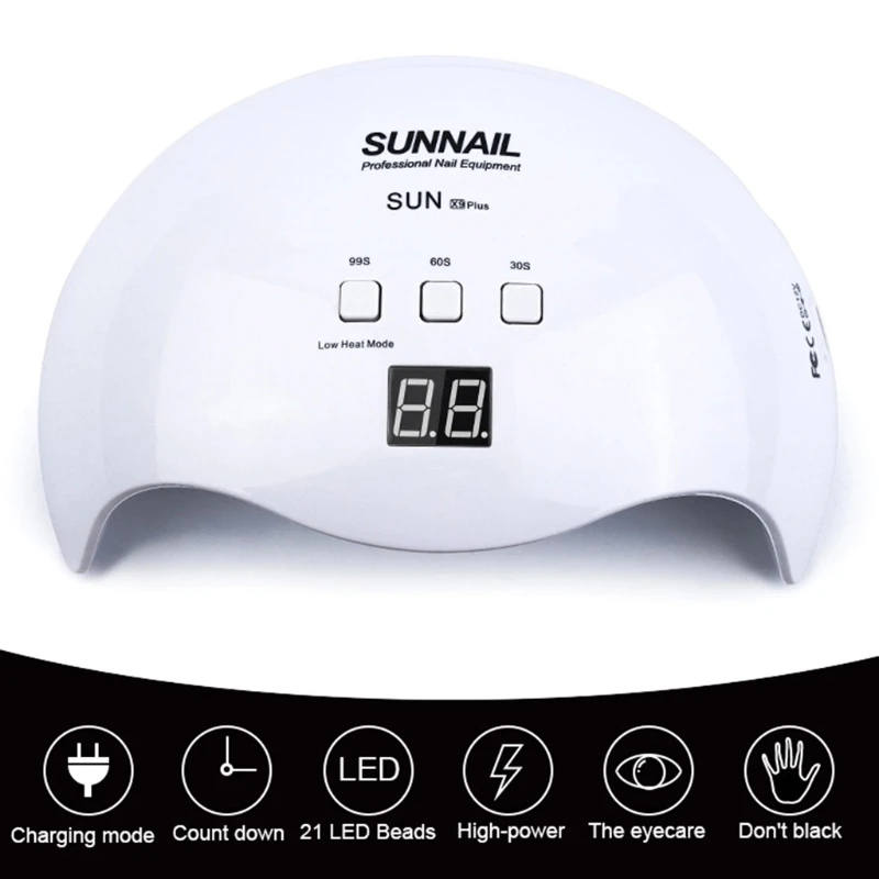 

40W Nail Lamp UV Dryer LED Gel Timer Settings Manicure Machine Curing Light