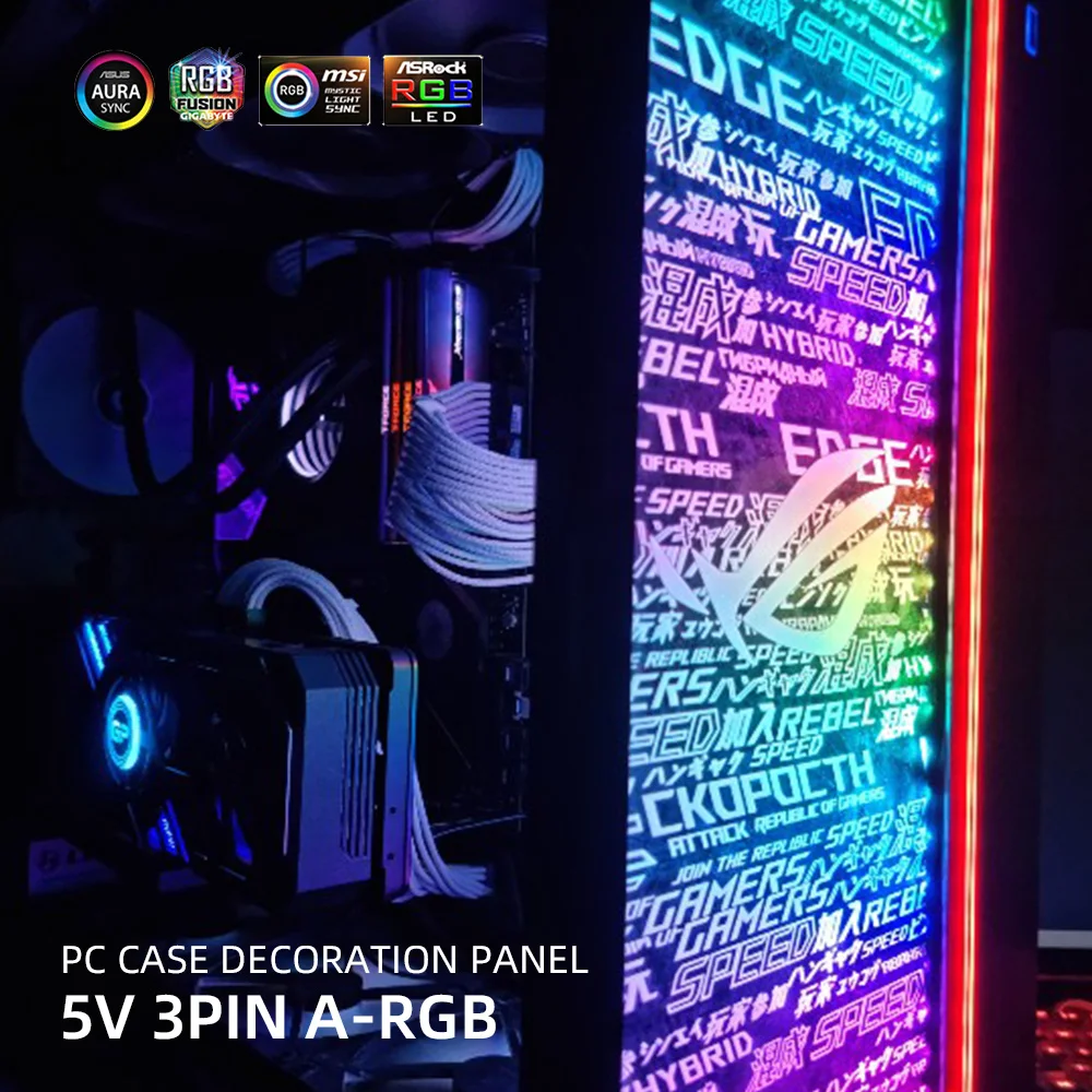 RGB осветительная панель чехол для ПК прозрачная декоративная подсветка VGA A-RGB 12 В/5
