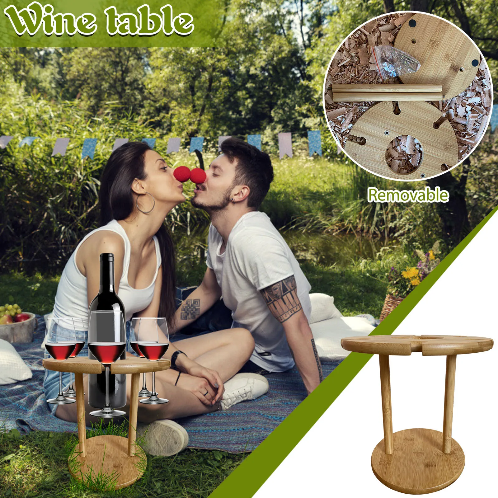 Новый открытый стол для винного переносной пикника вина Стекло стеллажи