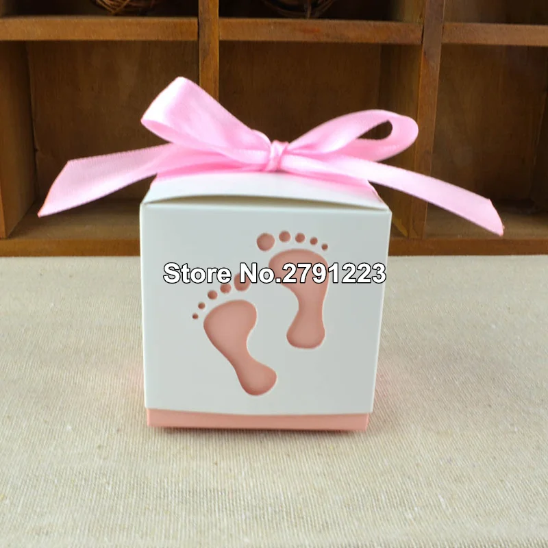 25pcs/lot Wedding Candy Box feet Shape Party Baby Shower Favor Paper Gift Boxes | Дом и сад