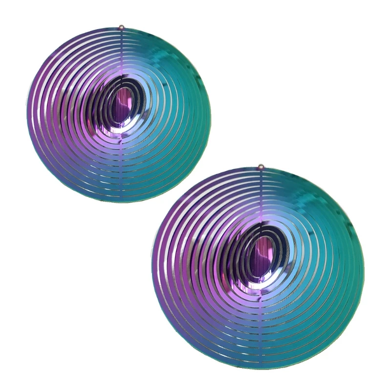 

Круглая вращающаяся Музыкальная подвеска с эффектом потосветильник света, дизайн для дома и сада, 3D украшение для улицы, подвешенный подаро...