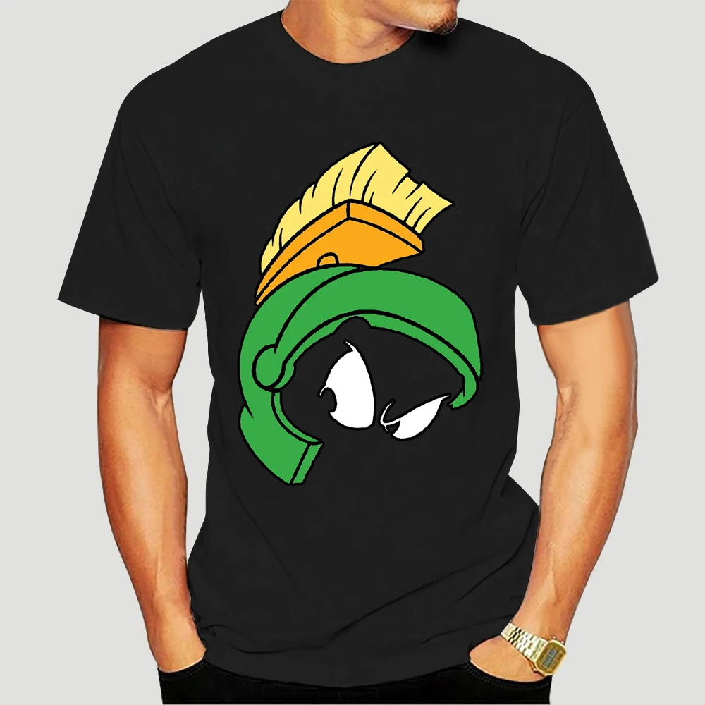 

Looney Tunes Men's Marvin The Martian Face T-Shirt Cartoon T Shirt Men Unisex New Fashion Tshirt Loose Size Top Ajax 7081X