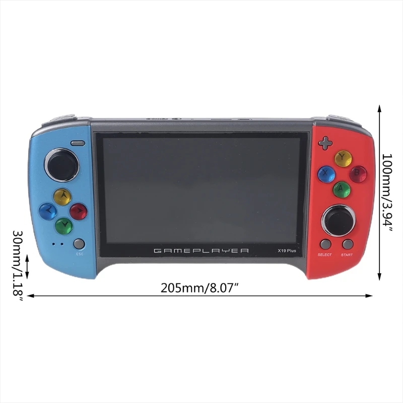 

2020 New X19 Plus Handheld Game Console 5.1 Inch Large Screen 1000 Classic Games Nostalgic 360 Degree Double-rocker