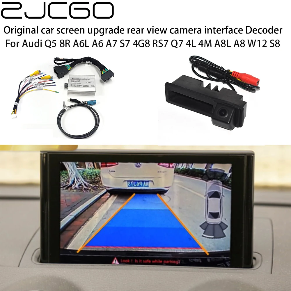 

ZJCGO Car Rear Reverse Bakcup Camera Auto Digital Decoder Box Interface Adapter For Audi Q5 8R A6L A6 A7 S7 4G8 RS7 Q7 4L 4M A8L