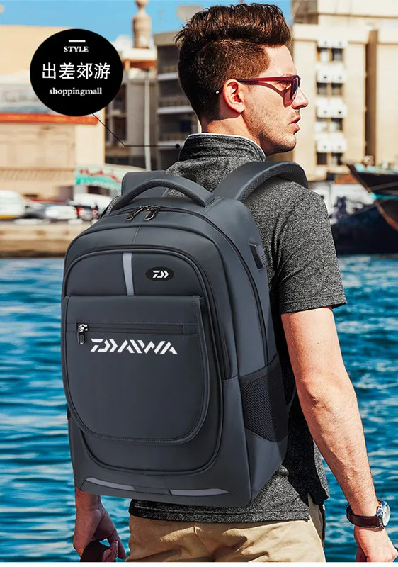 

2021 Daiwa Outdoor Camping Fishing Bag Multifunctional Business Backpack Waterproof Hiking Leisure Travel Shoulder Fishing Bag
