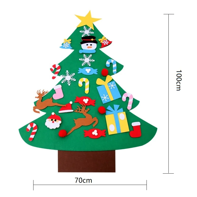 2020 новогодние подарки для детей Рождественская елка фетровая фотоподвеска дома |