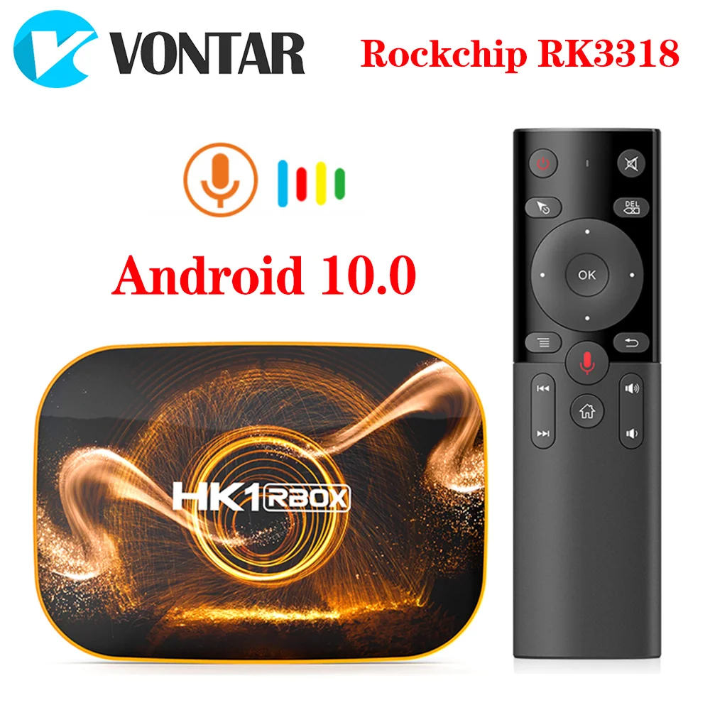 ТВ-приставка VONTAR HK1 Android 10 4g 64gb Rockchip RK3318 1080p 4K ТВ приставка 0 медиаплеер |