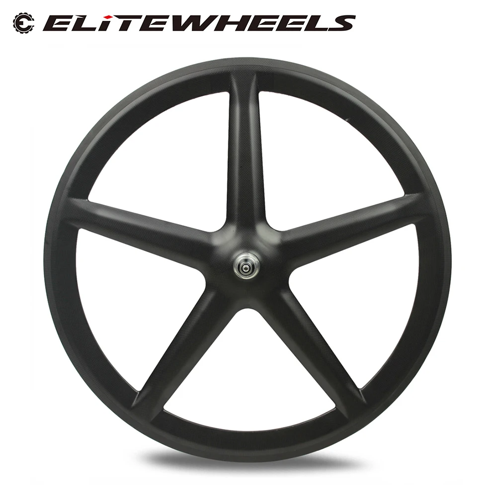 ELITEWHEELS Триатлон Углеродные шоссейные велосипедные колеса пять лезвий спицы