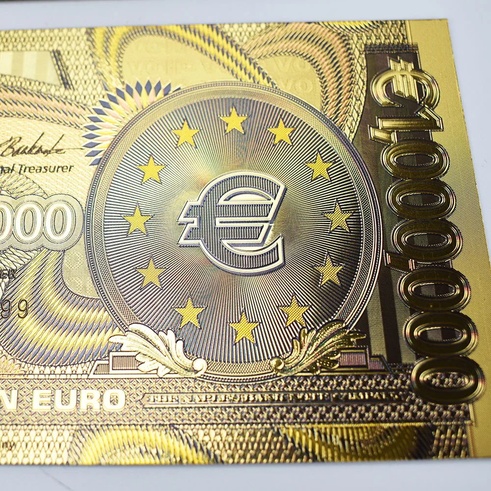 Золотая фольга для банкнот один миллион цветных евро-банкнот Европейская копия
