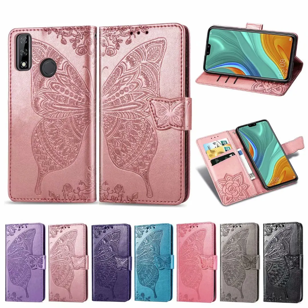 

Y8s Case For Huawei Y 8s 3D Butterfly Leather Flip Phone Cover For Huawei Y8s Preservation Wallet Capa Coque Shell