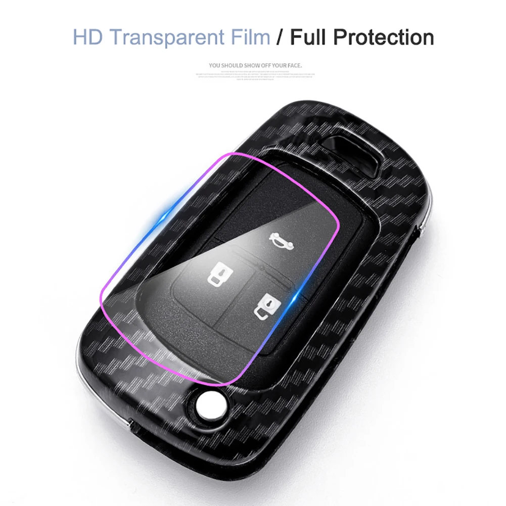 1 шт. углеродное волокно ключа автомобиля чехол Shell с пряжкой для Chevrolet Cruze Малибу