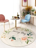 japanese style flower carpet round bedroom living room non slip decorative floor mat