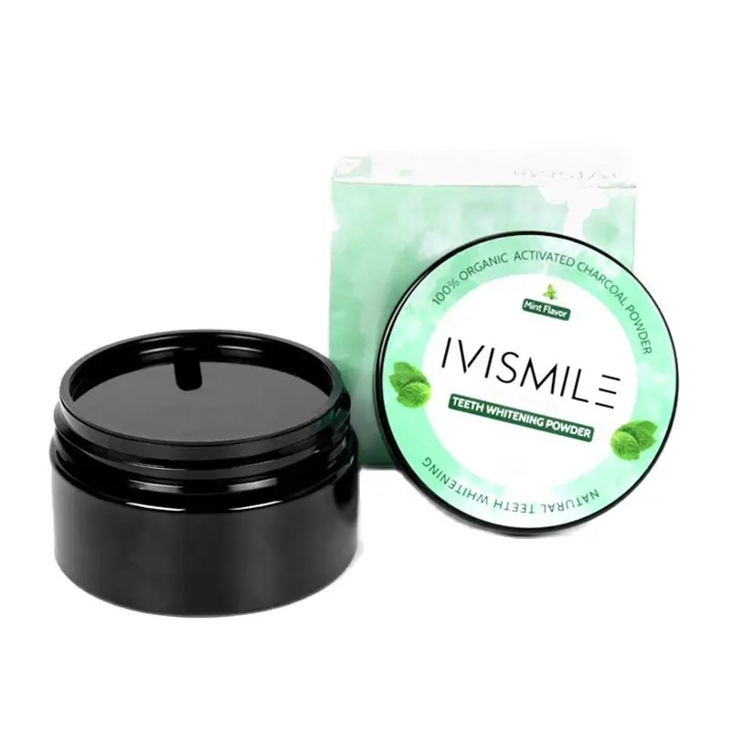 Порошок для отбеливания зубов IVISMILE с древесным углем, отбеливание зубов, уход за полостью рта, очищение, свежее дыхание, быстрое удаление, разные вкусы - изображение
