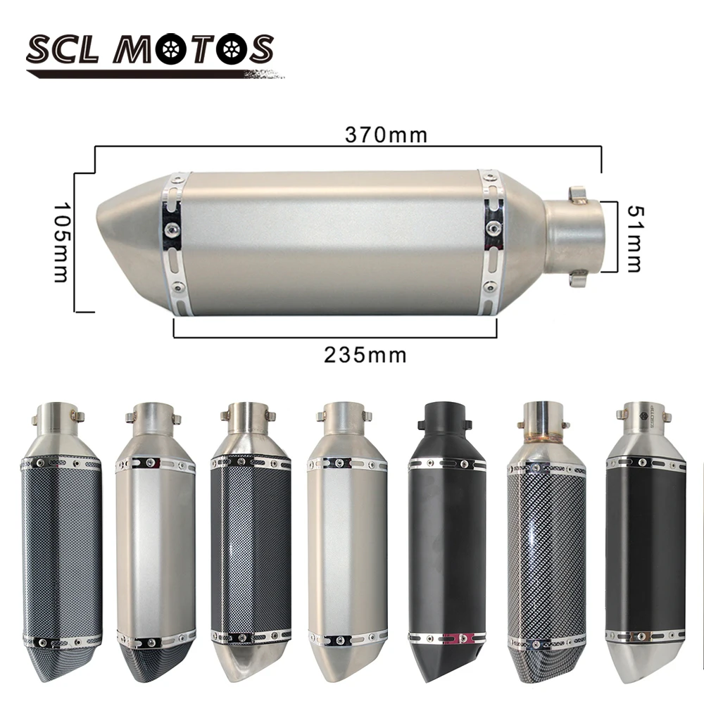 SCL мотоциклетный универсальный глушитель выхлопной трубы 51 мм для Ak Escape Yamaha Honda KTM