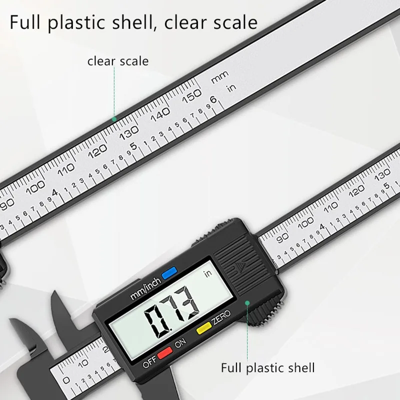 

Digital Vernier Caliper 0-150mm 6-inch LCD Electronic Carbon Fiber Altimeter Micrometer Measuring Tool