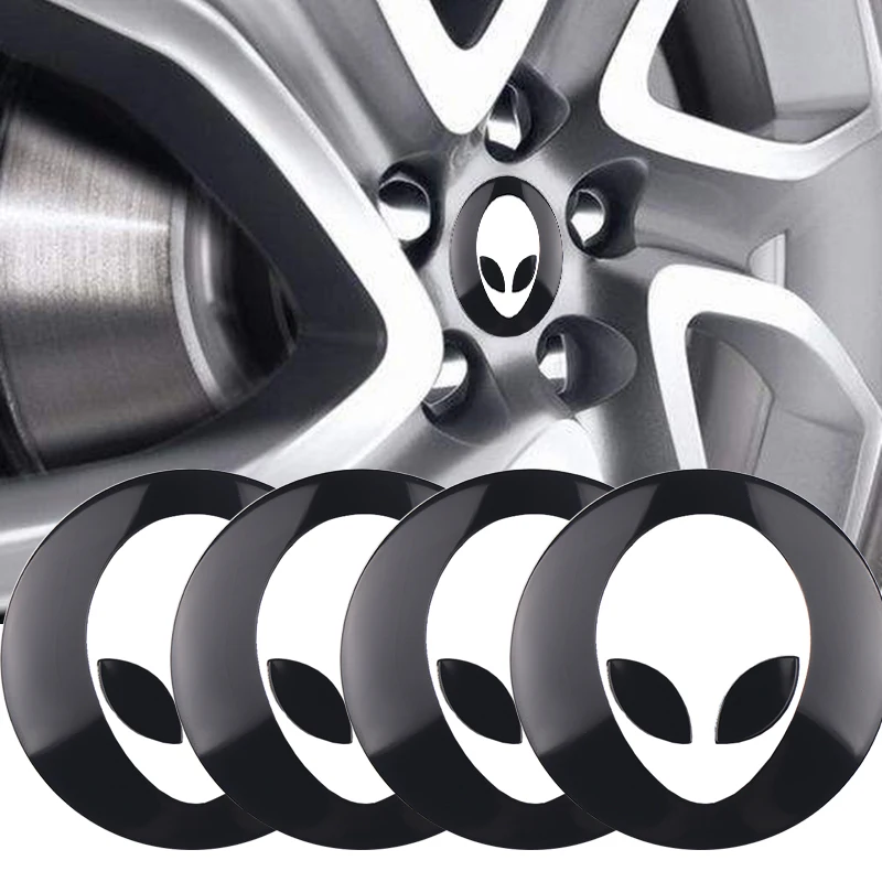 Стайлинг автомобиля 4 шт. 56 мм алюминиевый Alienware Alien автоколесо центра наклейки для Ford ST FOCUS 2 Focus 3 Mondeo Fiesta Kuga MK2 MK3