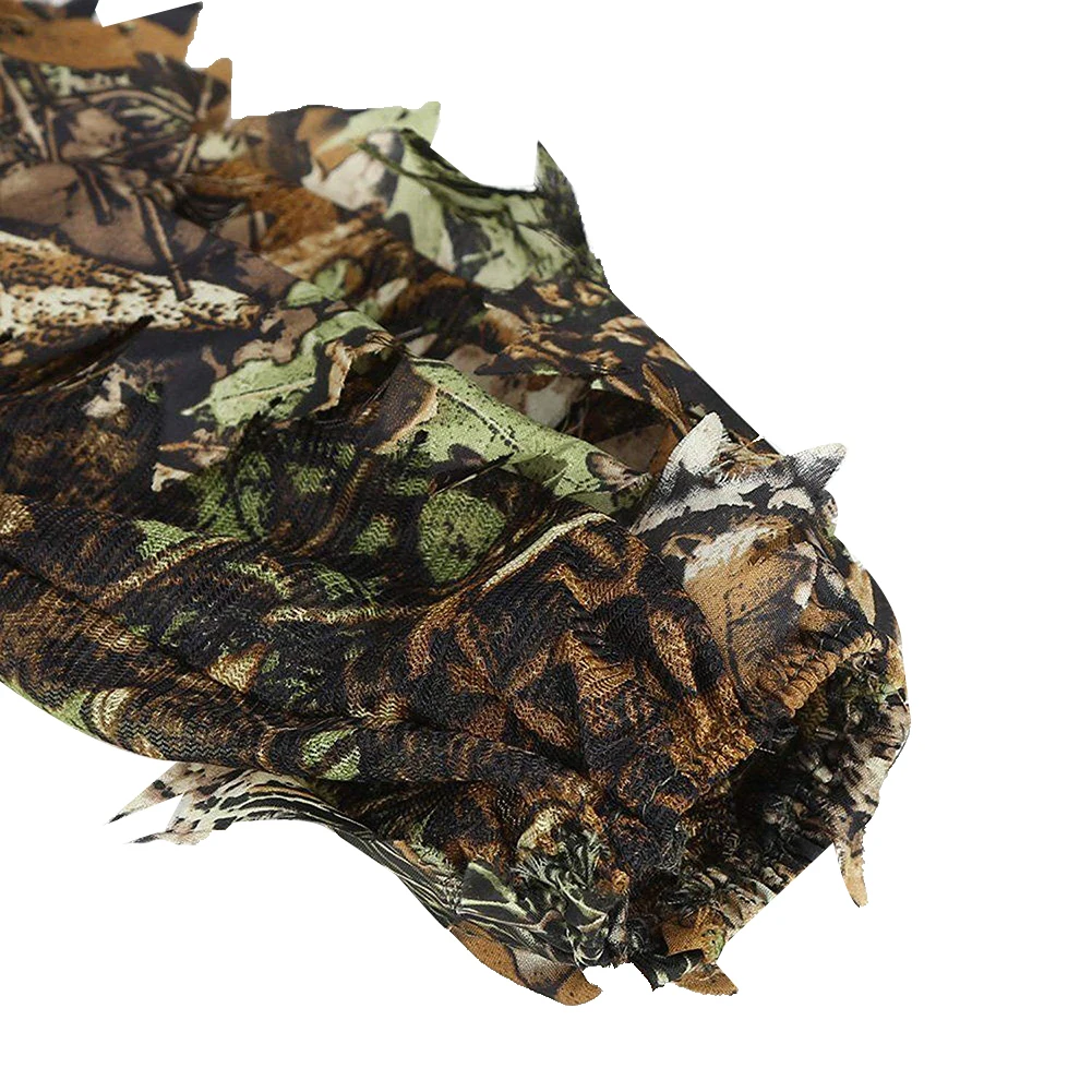 Outdoor Hunting Camouflage 3D Forest Leaf Hooded Jacket Coat Pants Clothes Breathable light and comfortable Set | Спорт и