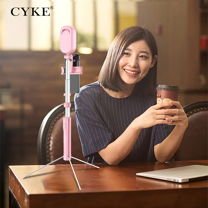 New Bluetooth Tripods With Fill light Selfie Stick Foldable Tripod Live Travel Portable Stand Multifunctional Pink/Black | Электроника