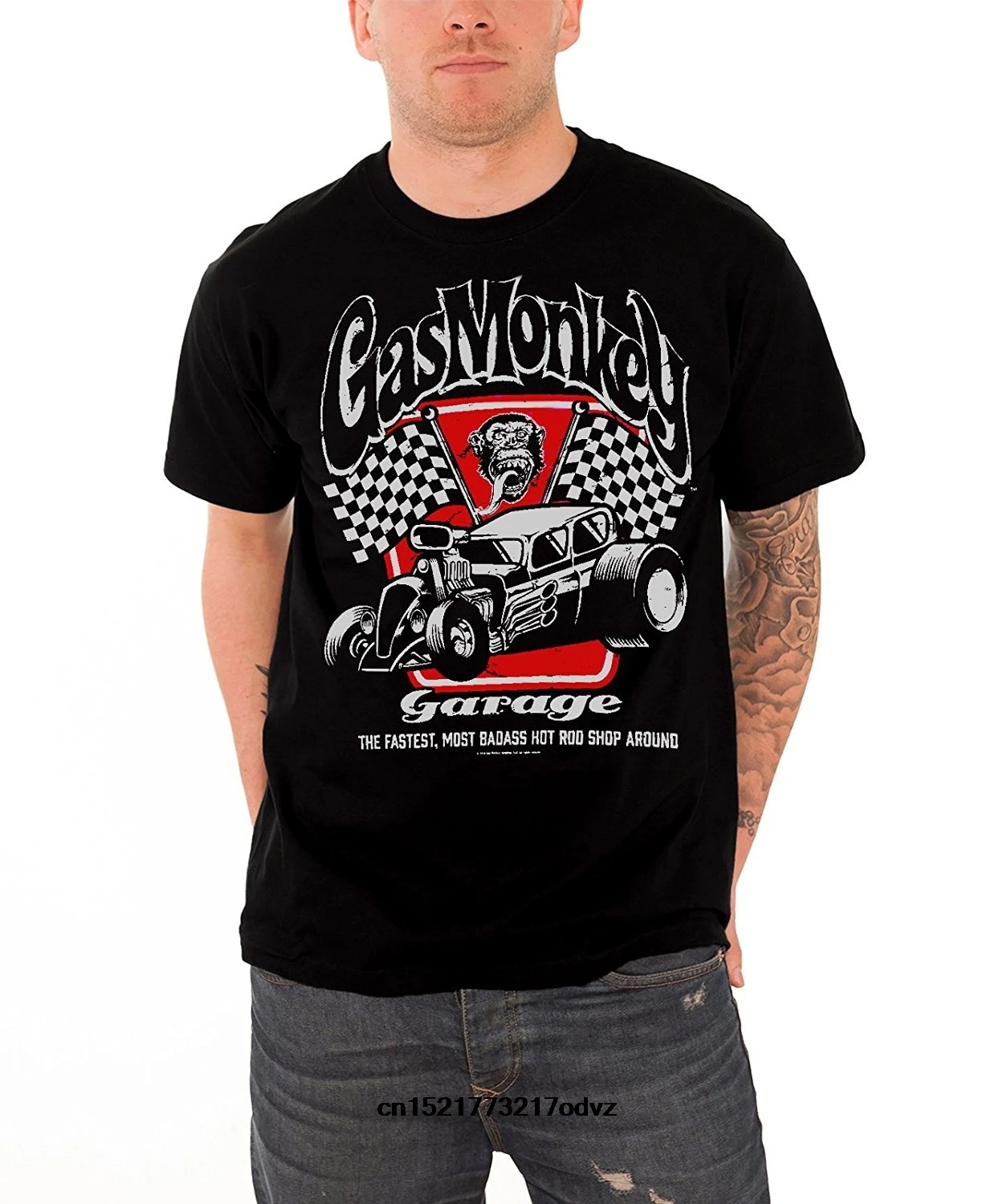 Мужская футболка Garage shirt Badass Kustom строит Флаг Логотип s черная забавная новинка wo