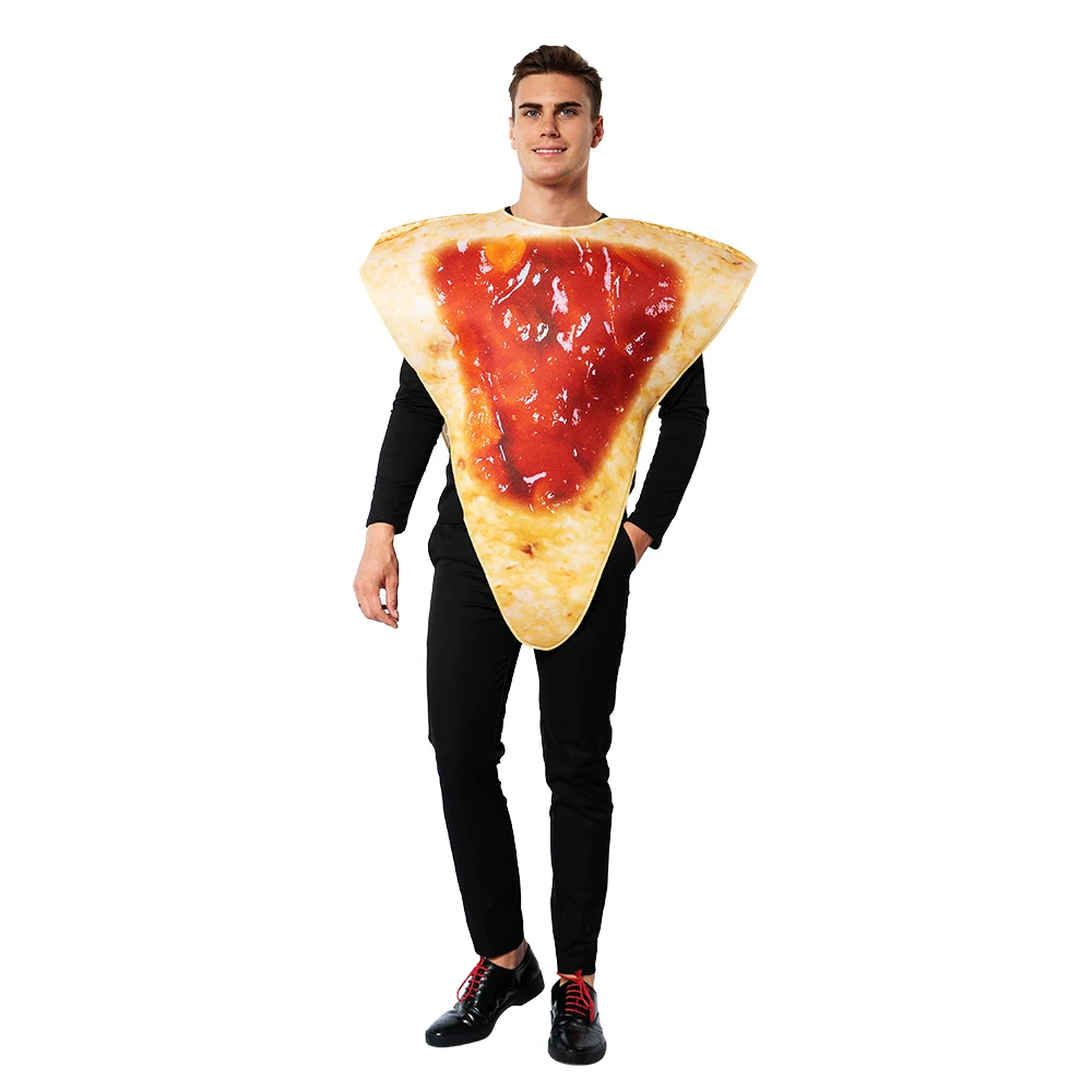2 шт./компл. забавные фишки сэндвич пища костюм для взрослых Onesie овощей пиццы пара