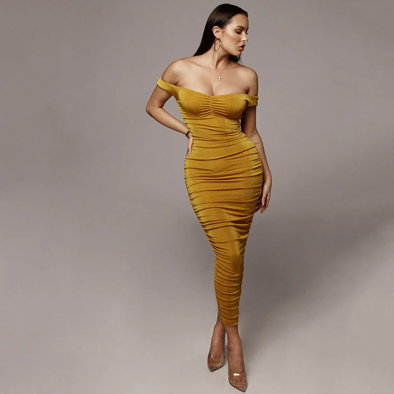 Женское летнее Открытое платье с цветочным рисунком модель открытыми плечами в