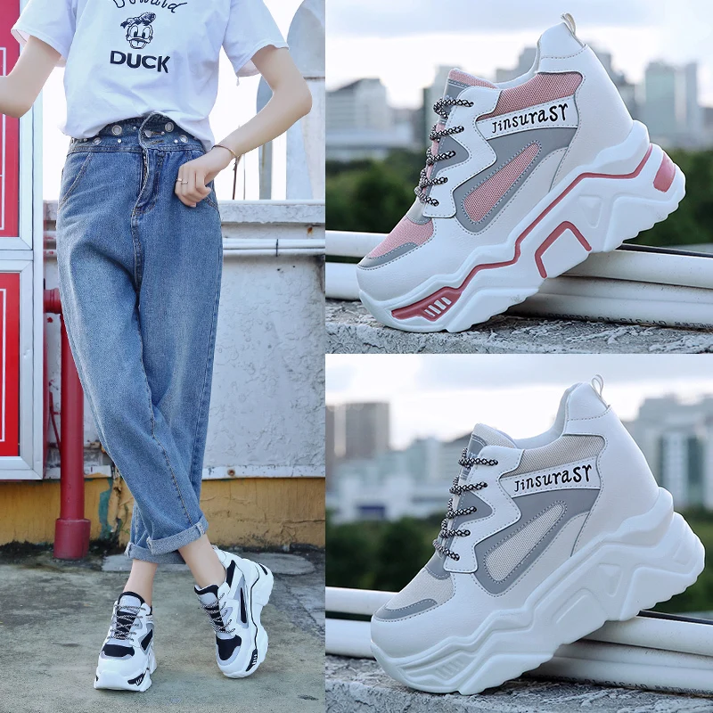 Женские дышащие кроссовки для бега Bjakin на толстой подошве спортивная обувь