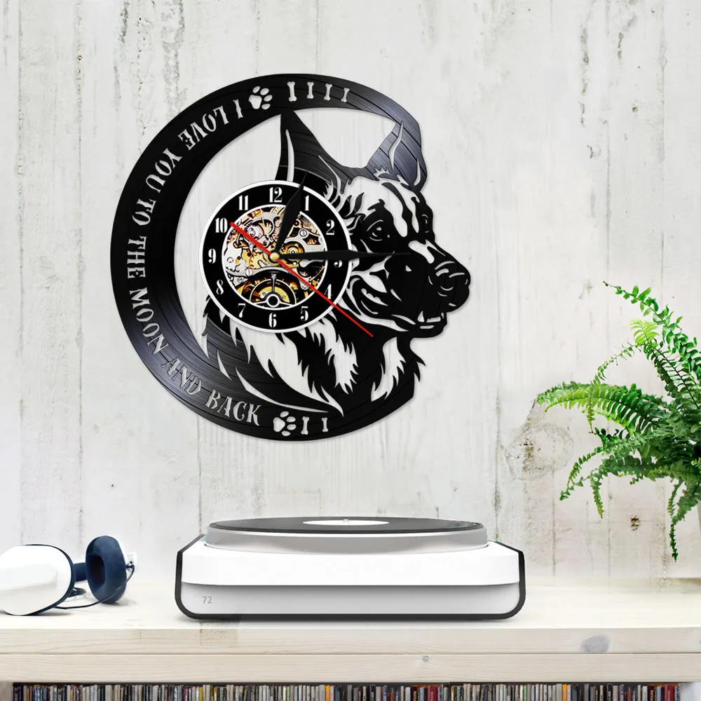 Настенные часы Я люблю тебя до Луны и костей лапы виниловые диски с CD-диском для