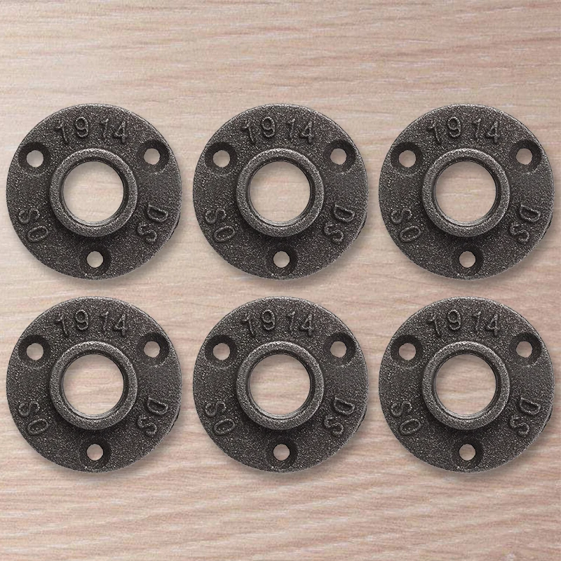 Promotion! 3/4 inch Black Cast iron Pipe Fittings Floor Flange BSP Threaded Hole | Обустройство дома