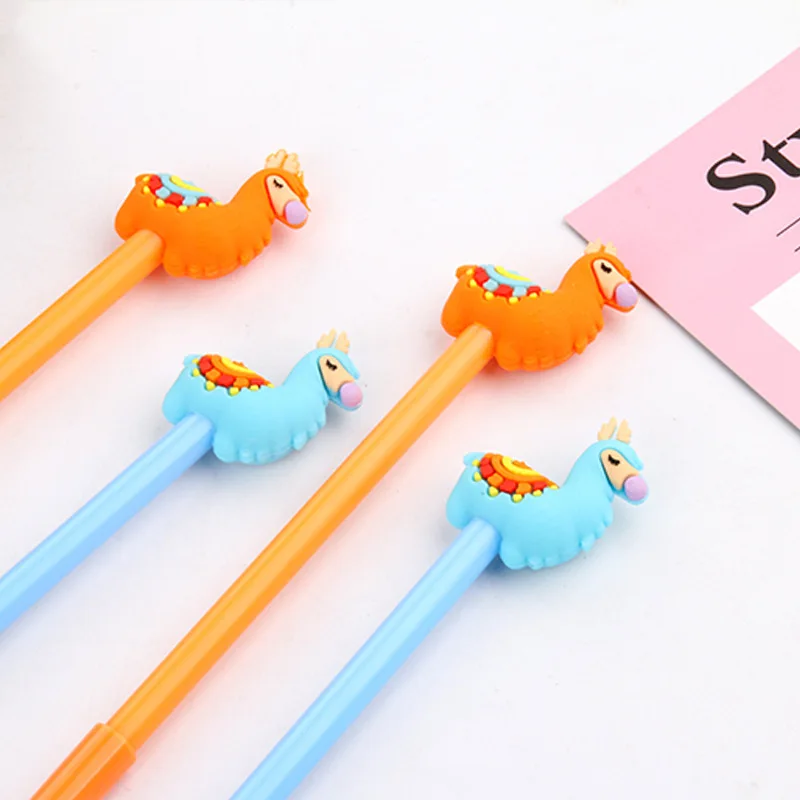 

50PCS Creative New Style Camel Modeling Gel Pen Cartoon Creative Black Water-based Paint Pen Signing Pen Students Stationery