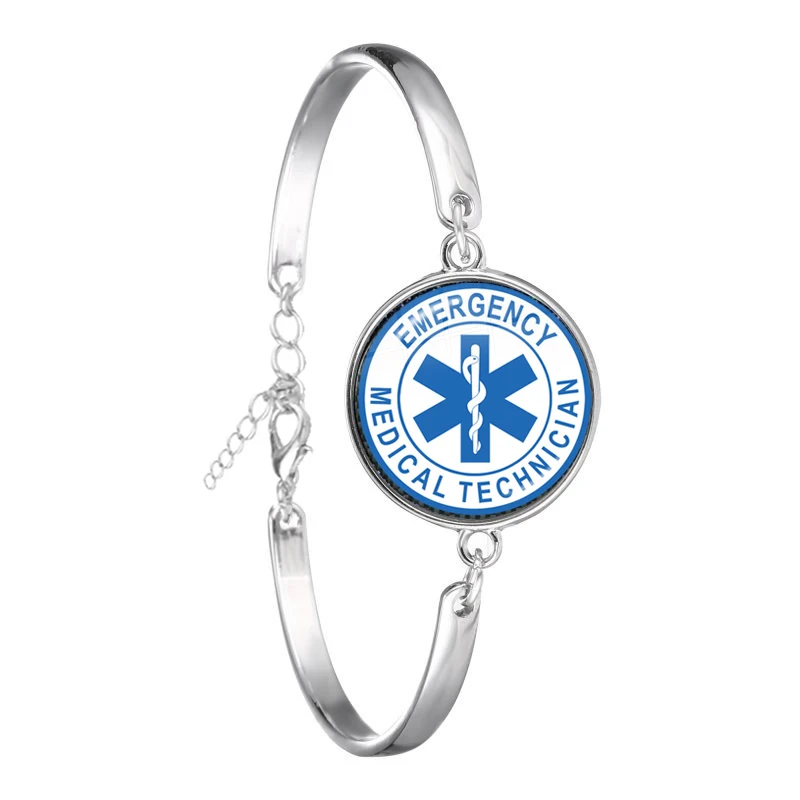 Аварийный санитара фельдшер Символ брелок с логотипом браслет со стеклянным