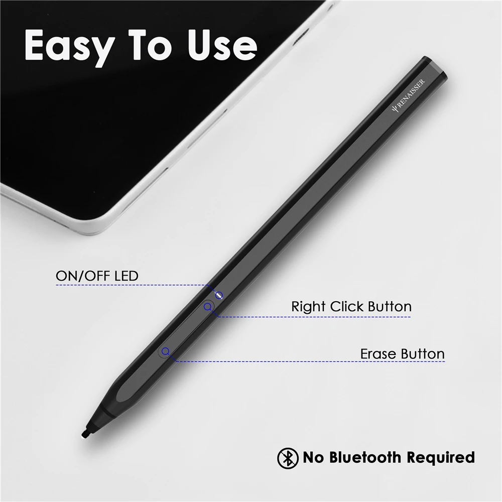 

Tablet Stylus Pen For Microsoft Surface Pro 7 6 5 4 3 Go Pro X Rechargeable Pen Book Laptop 3/2 Studio Pressure Pen Touch