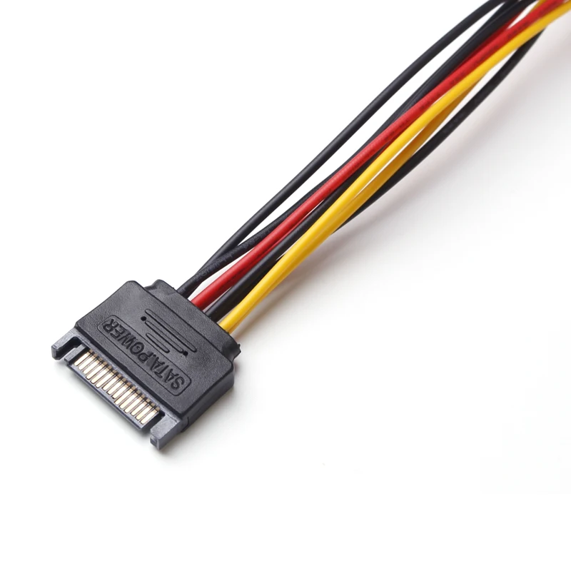 SATA 15pin сплиттер питания кабель 15 Pin штекер для последовательного ATA x 2 Female Y жесткий