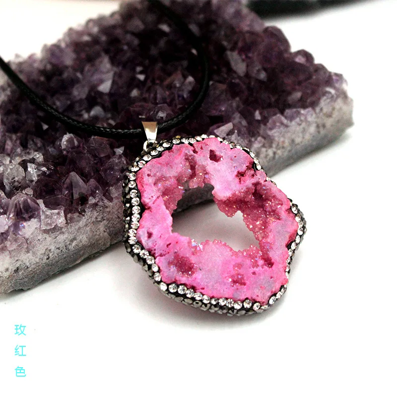 Натуральные грубые камни красочные нестандартные хрустальные подвески