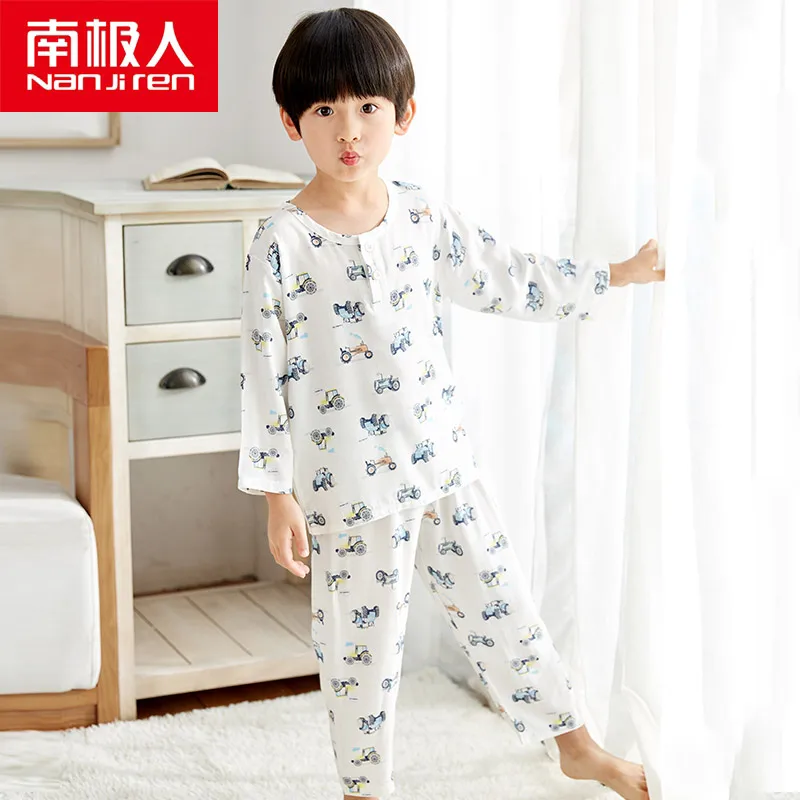 NANJIREN/детский пижамный комплект для девочек Розовый одежды сна Пижама малышей