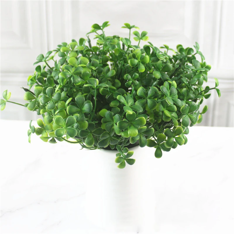 

Green plants 7-prong four-leaf clover clover plant wall materials flower arrangement accessories water plant engineering decorat