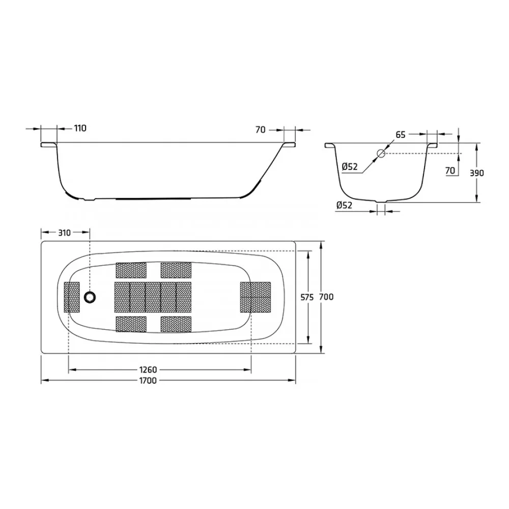 Стальная Ванна Blb Universal B50h 150x70 Купить