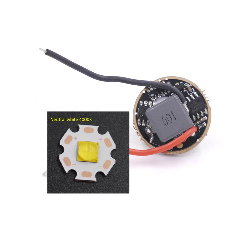 driver with 4000K 22 мм Cree XHP70 XHP70.2 светодиодный драйвер 8-Mode(2 группы) Выход DC 6V вход DC6V-12.6V 5A освещение доска для фонарика - Цвет: driver with 4000K