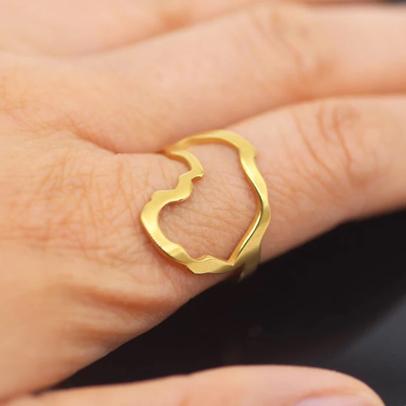 Новое кольцо с изображением карты Африки популярные регулируемые полые кольца